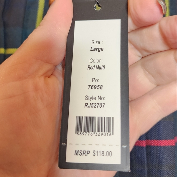 NWT Romeo & Juliet Couture Pull On Twill Pleat Tartan Plaid Skirt Holiday Large - Picture 13 of 16